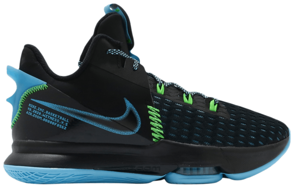 Giày Nike LeBron Witness 5 EP 'Black Light Blue Fury' CQ9381-004