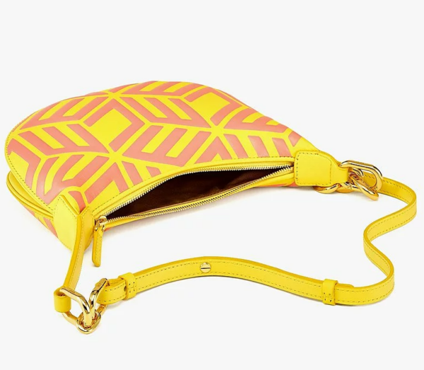 Túi MCM Crescent Hobo in Cubic Logo Leather MWHCSCK01Y3001 - Ảnh 3
