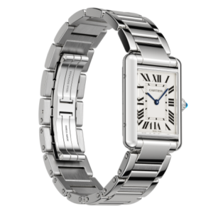 Dong Ho Cartier Tank Must Watch Large Quartz Steel Bracelet 'Steel' WSTA0052