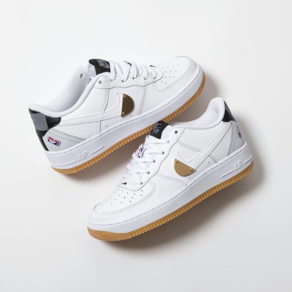 Giày Nike NBA x Air Force 1 LV8 1 HO20 GS 'White' CT3842-100 - Ảnh 6