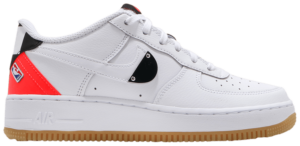 Giày Nike NBA x Air Force 1 LV8 1 HO20 GS 'White Bright Crimson' CT3842-101