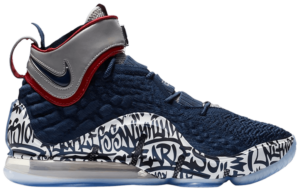 Giày Nike LeBron 17 EP 'LeBron 4 Cold Blue Graffiti' CT6052-400