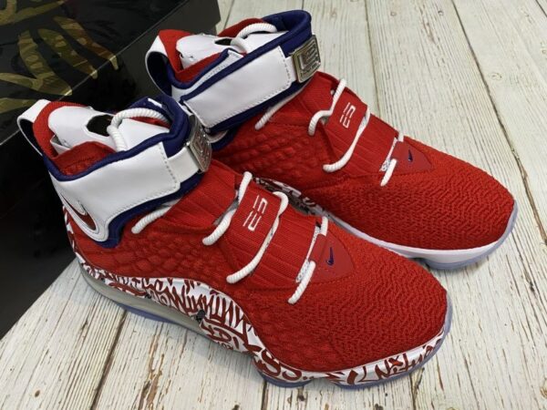 Giày Nike LeBron 17 EP 'LeBron 4 Red Graffiti' CT6052-600 - Ảnh 6