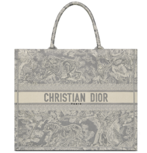 Tui Dior Large Book Tote 'Gray Toile De Jouy Reverse Embroidery' M1286ZRGO-M932