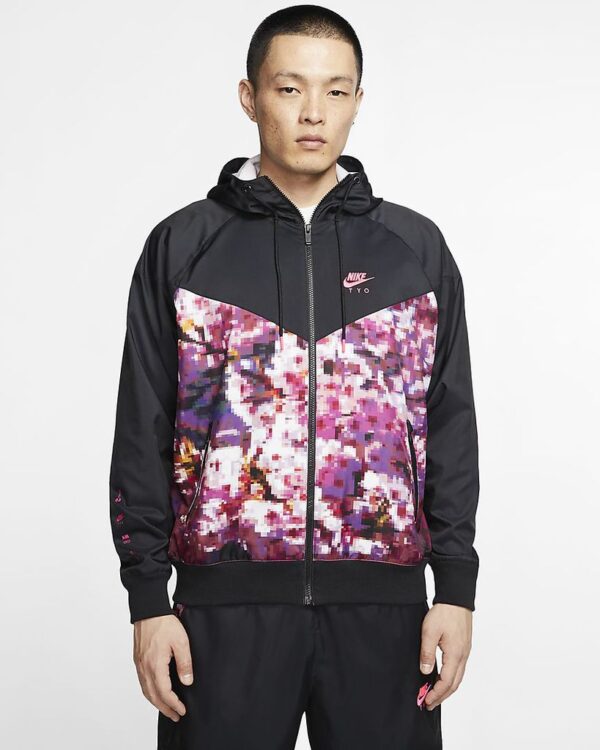 Áo Nike Tokyo Floaral Woven Jacket Black CU4032-016 - Ảnh 2