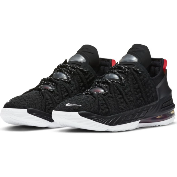 Giày Nike LeBron 18 GS 'Black University Red' CW2760-001 - Ảnh 2