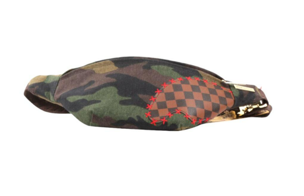 Túi Sprayground Shark Shape Check Fanny 'Camouflage' 910B4312NSZ - Ảnh 5