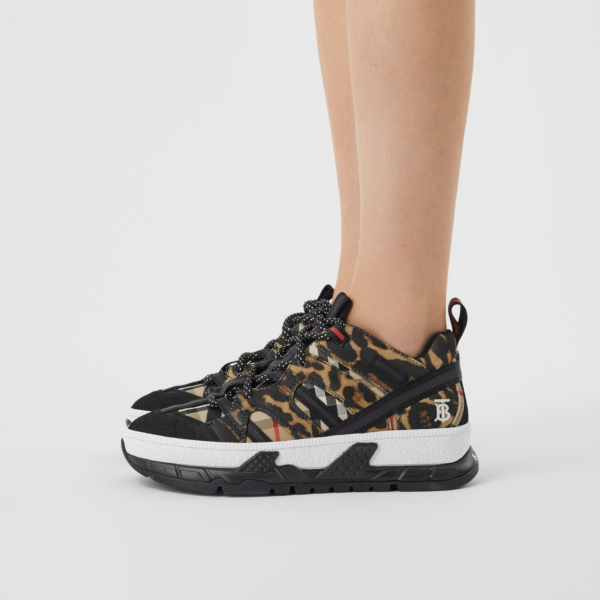 Giày Burberry Beige Leopard Print Low Top 8025550 - Ảnh 2