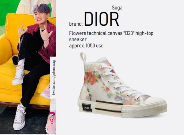 Giày Dior B23 High 'Flowers' 3SH118YJR-H063 - Ảnh 2