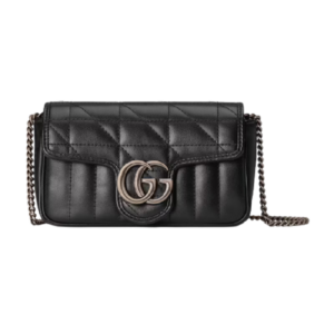Túi Gucci GG Marmont Super Mini Black Leather ‎476433-DTD5N-1000