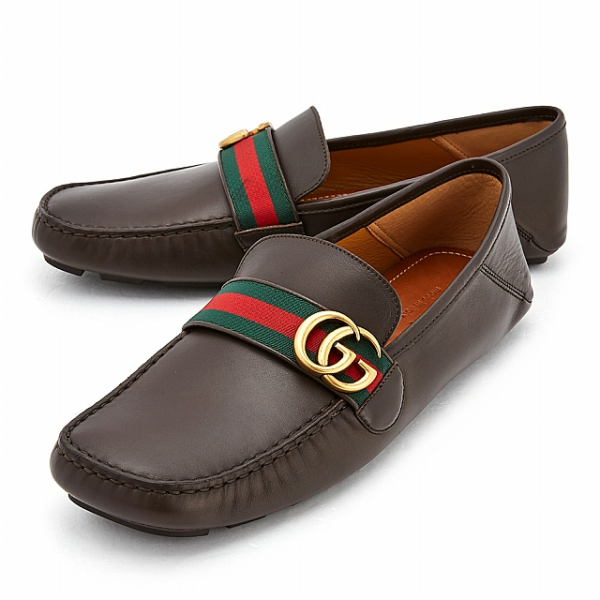 Giày Gucci Leather Driver With Web 450891-DTM10-2160 - Ảnh 4