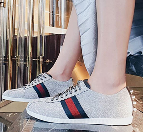 Giày Gucci Wmns Web Sneaker 'Glitter Studs' 419544-KW040-8162 - Ảnh 2