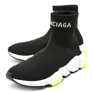 Alternative view of Giày Balenciaga Speed Trainer Cuffed 'Black Yellow' 534379-W1GV0-1006