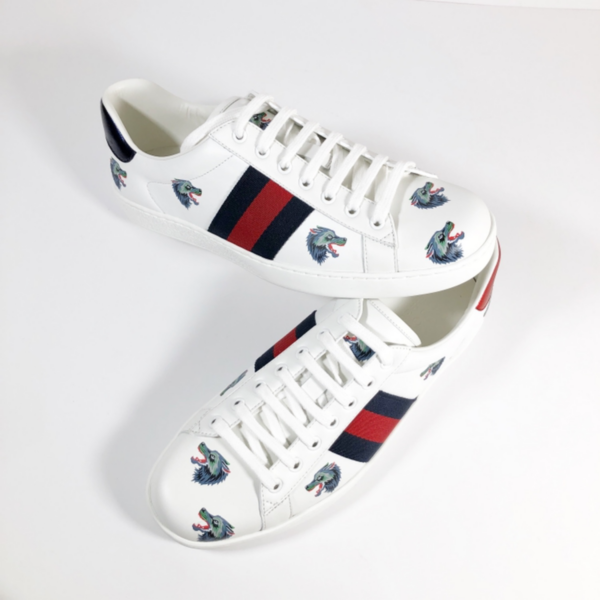 Giày Gucci Ace Leather 'Wolf' 386750-0H810-9082 - Ảnh 2