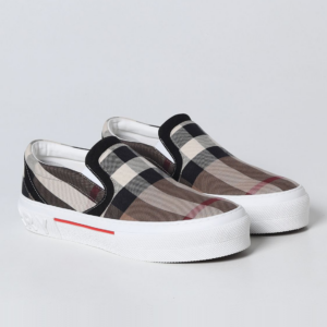Giay Burberry Checked Slip-on 'Brown' 8056762