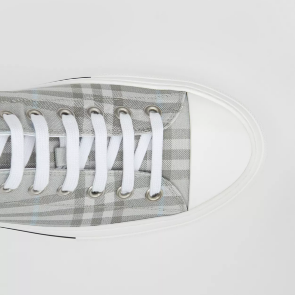Giày Burberry Vintage Check Cotton 'Grey' 80523411 - Ảnh 4