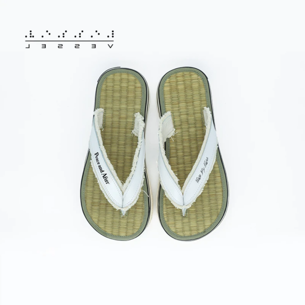 Dép xVESSEL x Peace and After SLIDES Natural - Ảnh 4