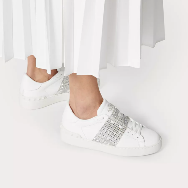 Giày Valentino Wmns Open Sneaker 'White Crystals' WW2S0781-ZZC-E42 - Ảnh 2