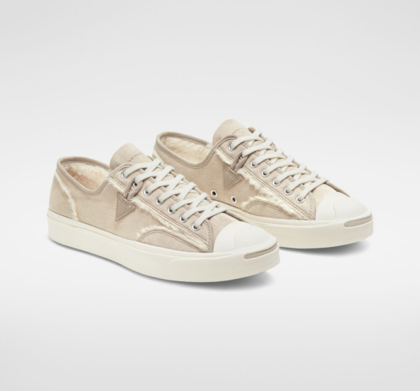 Giày Converse Faux Fur-Lined Leather Jack Purcell 'Pink' 166512C - Ảnh 5