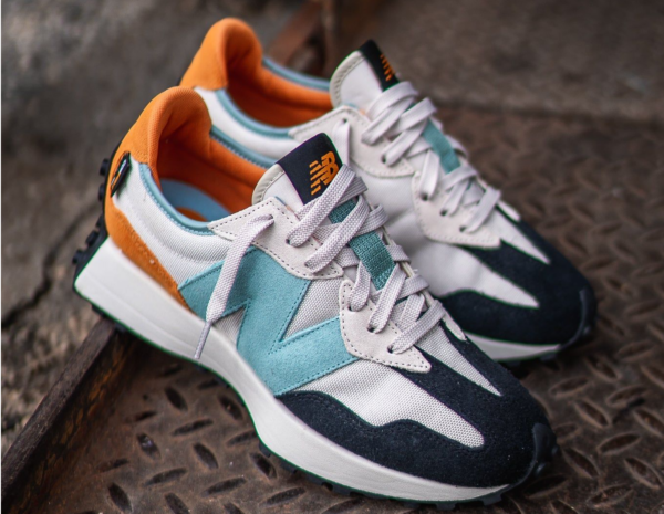 Giày New Balance 327 'Moonbeam Madras Orange' MS327WN1 - Ảnh 6