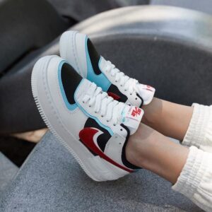 Alternative view of Giày Nike Wmns Air Force 1 Shadow 'White Bleached Aqua' DA4291-100