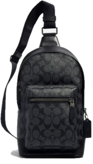 Tui Coach West Pack In Signature Canvas 'Black' 2853-QBAF4