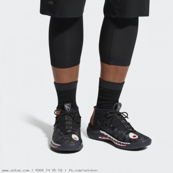Giày Adidas A Bathing Ape x Dame 4 'Black Camo' AP9975 - Ảnh 2