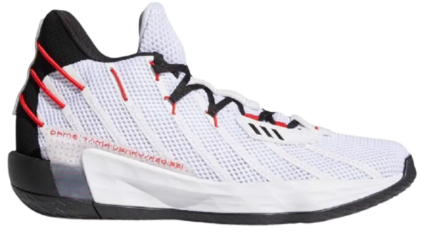 Giày Adidas Dame 7 'White Black' H04387
