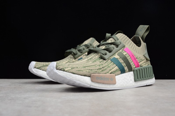 Giày Adidas Wmns NMD_R1 Primeknit 'Green Glitch Camo BY9864 - Ảnh 6