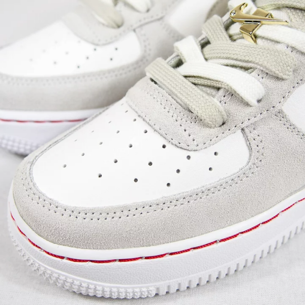 Giày Nike Air Force 1 LV8 S50 GS 'Light Stone University Red' DB1561-100 - Ảnh 6