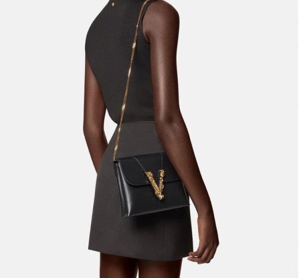Túi Versace Virtus Clutch Black DBSH322-D5VIT-K41OT - Ảnh 2