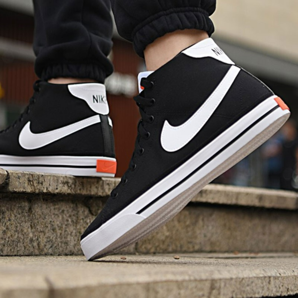 Giày Nike Court Legacy Canvas Mid 'Black' DD0162-001 - Ảnh 5