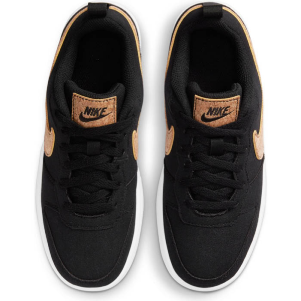Giày Nike Court Borough Low 2 Canvas GS 'Black Cork' DC7949-001 - Ảnh 3