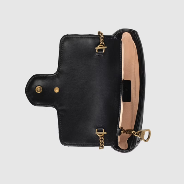 Túi Gucci GG Marmont Matelassé Black Chevron Leather 476433-DTDCT-1000 - Ảnh 3