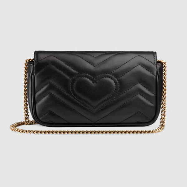 Túi Gucci GG Marmont Matelassé Black Chevron Leather 476433-DTDCT-1000 - Ảnh 2