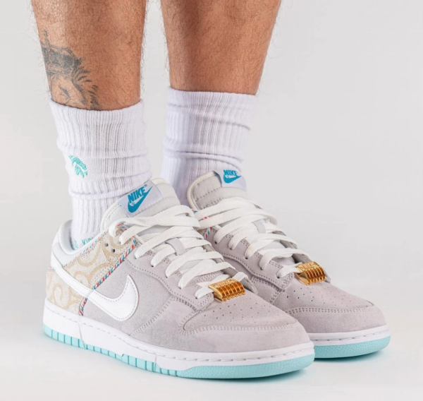 Giày Nike Dunk Low 'Barber Shop Grey' DH7614-500 - Ảnh 6