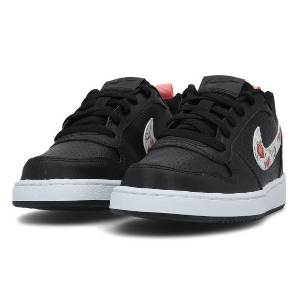 Giày Nike Court Borough Low VF GS 'Floral Swoosh Black' BQ7031-001 - Ảnh 2