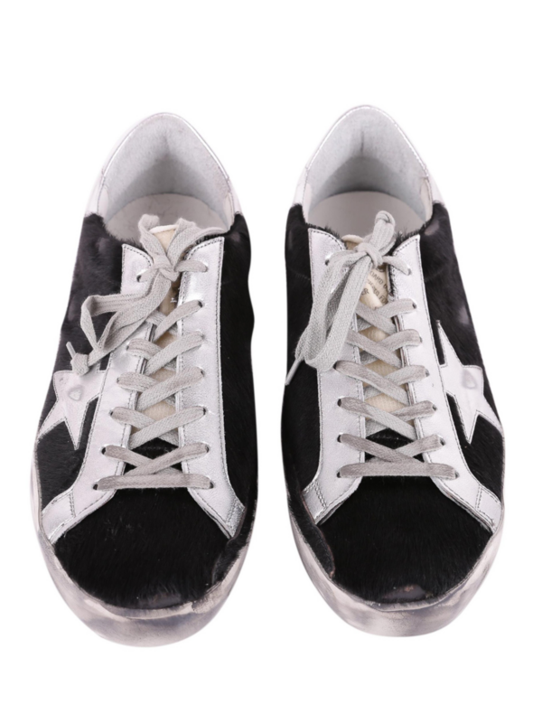 Giày Golden Goose Super Star Black Silver GARMS590-E59 - Ảnh 2