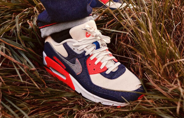 Giày Nike Denham x Air Max 90 'Infrared' CU1646-400 - Ảnh 3