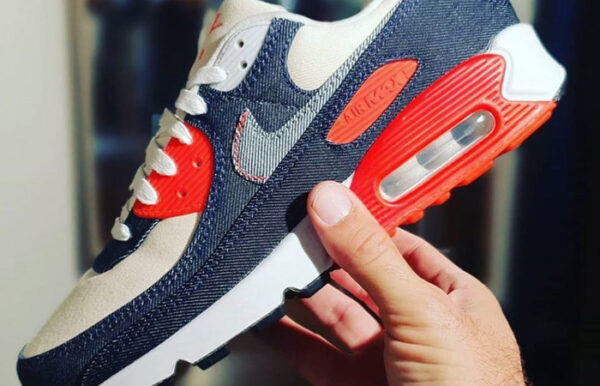 Giày Nike Denham x Air Max 90 'Infrared' CU1646-400 - Ảnh 8