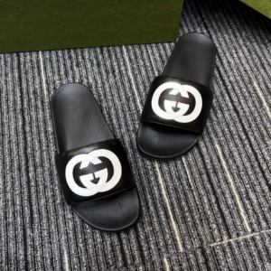 Dep Gucci Slide Interlocking G Leather 'Black' 644756-0R0F0-1071