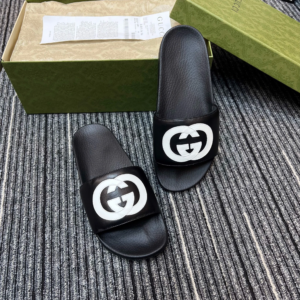 Dep Gucci Slide Interlocking G Leather 'Black' 644756-0R0F0-1071
