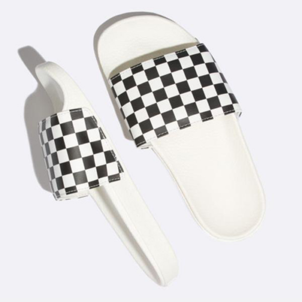 Dép  Vans Wmns Slide On Checkerboard Marshmallow Black VN0A38EHQ4O - Ảnh 2