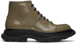 Giày Alexander McQueen Taupe Tread Lace-Up Boots 595469-WHZ81-2610