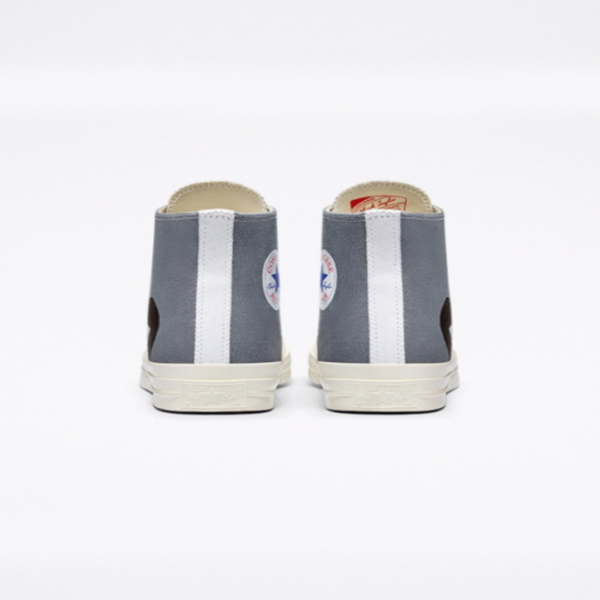 Giày Converse Comme des Garçons PLAY x Chuck 70 High 'Steel Gray' 171847C - Ảnh 7