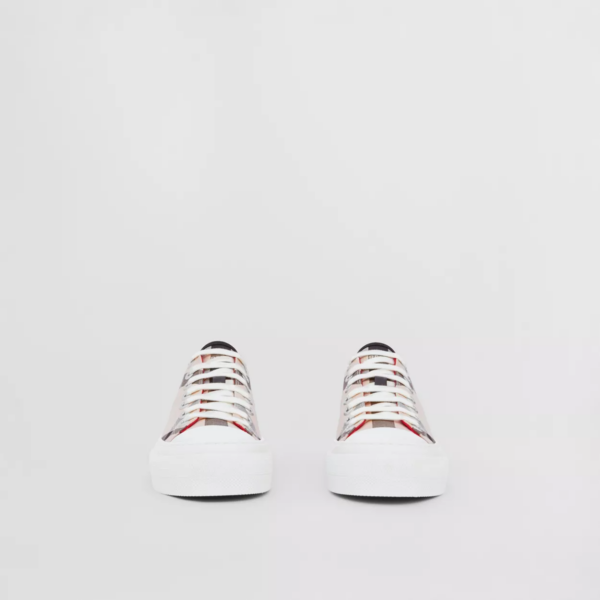 Giày Burberry Check Cotton Sneakers 'Buttermilk' 80525651 - Ảnh 3