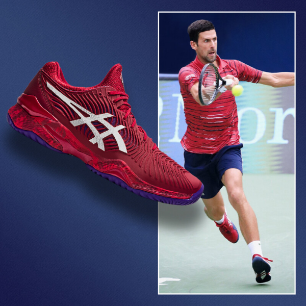 Giày Tennis Asics Court FF Novak 'Cranberry White' 1041A089-605 - Ảnh 2