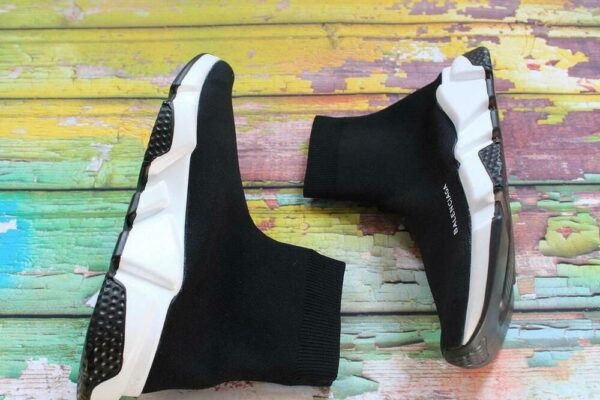 Giày Balenciaga Speed Trainer Mid 'Black' 458653-W05G0-1000 - Ảnh 4