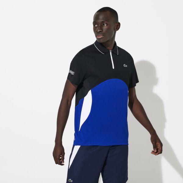 Áo Lacoste Polo SPORT Ultra Dry Pique ZIP BlackB 2020 DH4747-51-RUS - Ảnh 2