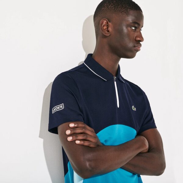 Áo Lacoste Polo SPORT Ultra-Dry Pique ZIP NavyB 2020 DH4747-51-RWP - Ảnh 3
